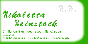 nikoletta weinstock business card